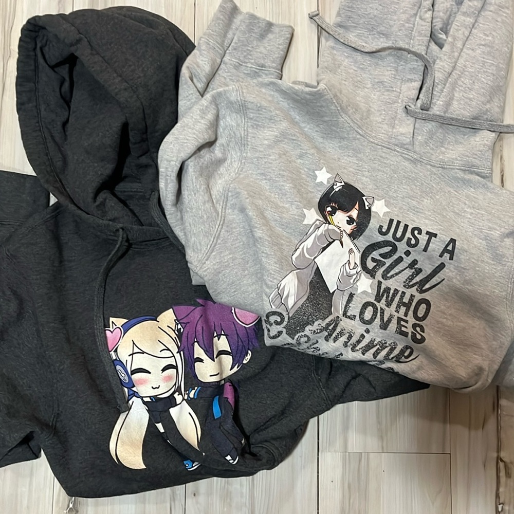 Lot of 2 Anime hoodies | sm-med